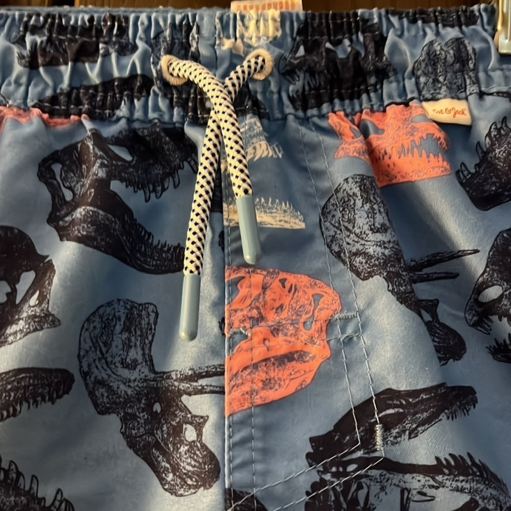 Cat & Jack boy’s swim trunks. Dinosaur skulls. Size Medium. - Picture 2 of 7